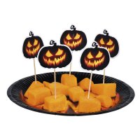 Cocktail Spiesser Creepy Pumpkin 12 Stück