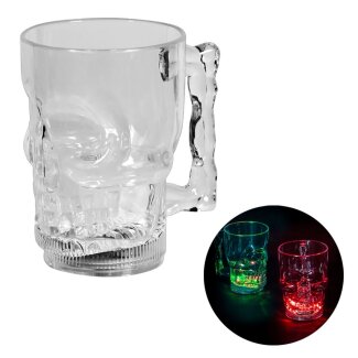 Becher Leuchtender Schädel 400ml