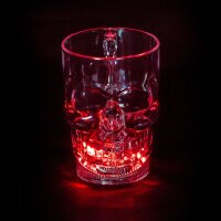 Becher Leuchtender Schädel 400ml