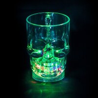 Becher Leuchtender Schädel 400ml