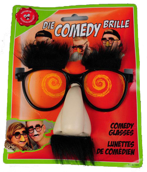 Comedy-Brille mit Nase, Bart und Augenbrauen