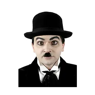 Charlie Professioneller Oberlippenbart aus Echthaar Black