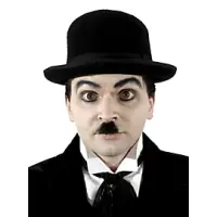 Charlie Professioneller Oberlippenbart aus Echthaar Black