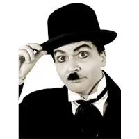 Charlie Professioneller Oberlippenbart aus Echthaar Black