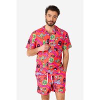 Rick & Morty™ Surreal, Shirt + Shorts, Dark Red