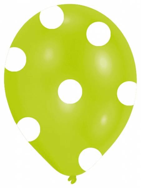 Luftballons Polka Dot 27,5cm bunt 6er