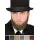Lincoln Professioneller Kinn- und Backenbart aus Echthaar grau