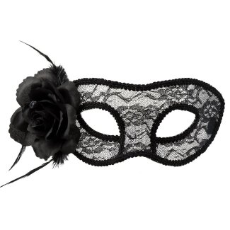 Maske Mystique schwarz aus Spitze