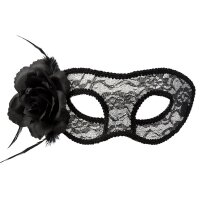 Maske Mystique schwarz aus Spitze