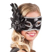 Augenmaske Venice Fiore schwarz