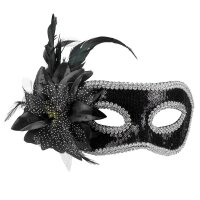 Augenmaske Venice Fiore schwarz