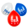 Luftballons USA 25,4cm 6er