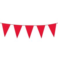 Riesenwimpelkette 10m Kunststoff rot