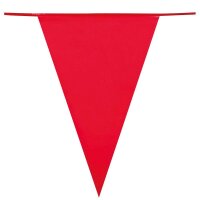 Riesenwimpelkette 10m Kunststoff rot