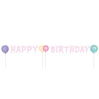 Partykette Pastel 1,5m Happy Birthday