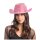 CHAKS Cowboyhut mit Diamanten rosa