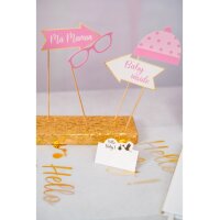 Photobooth Mädchen-Babyshower Kit 11teilig
