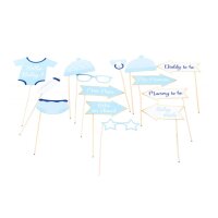 Photobooth Jungen-Babyshower Kit 11teilig