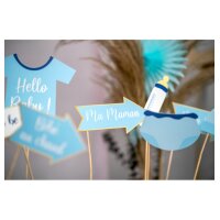 Photobooth Jungen-Babyshower Kit 11teilig