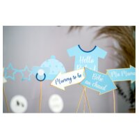 Photobooth Jungen-Babyshower Kit 11teilig