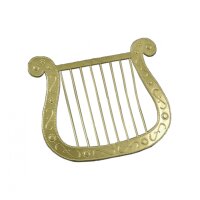 Asterix Harfe gold 27,6x0,4x23cm