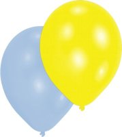 Luftballons Pearl 27,5cm blau gelb 10er