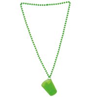 Kette mit Schnapsglas neongrün