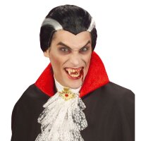 Vampirgebiss weiß mit 4 Blutkapseln