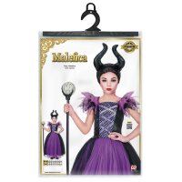 Kinderkostüm Malefiza Kleid Kopfschmuck