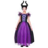 Kinderkostüm Malefiza Kleid Kopfschmuck