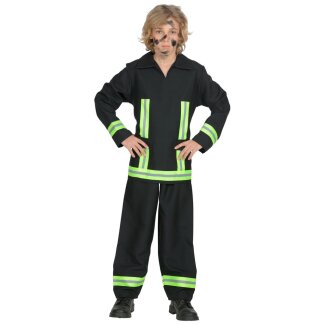 Kinderkostüm Feuerwehr schwarz