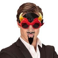 Brille Teufel mit Schnurr- und Kinnbart Einheitsgröße