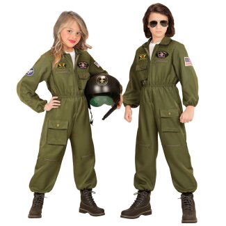 Kinderkostüm Kampfjet Pilot Overall