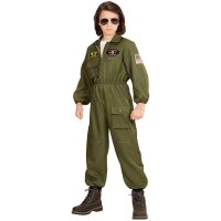 Kinderkostüm Kampfjet Pilot Overall