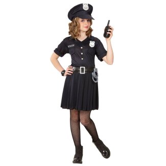 Kinderkostüm Polizistin schwarz