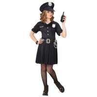 Kinderkostüm Polizistin schwarz