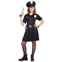 Kinderkostüm Polizistin schwarz
