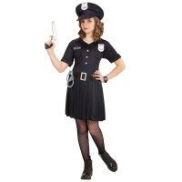 Kinderkostüm Polizistin schwarz