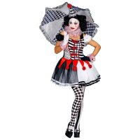 Damenkostüm Harlekin 4-teilig