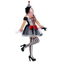 Damenkostüm Harlekin 4-teilig
