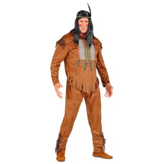 Kostüm Indianer Jacke, Hose und Stirnband