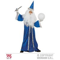 Kinderkostüm Zauberer blau