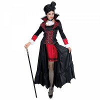 Damenkostüm Vampir Lady Kleid mit Mantel,