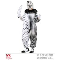 Erwachsenenkostüm Killer Pierrot, Overall,