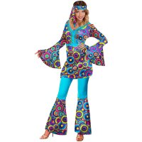 Kostüm Groovy 70er Jahre Bubbles Blue