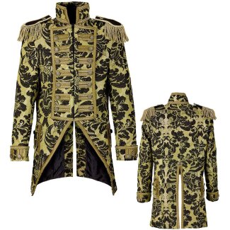 Damenfrack Deluxe gold-schwarz
