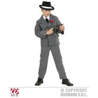 Kinderkostüm Gangster schwarz/weiß