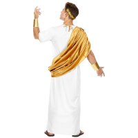 Römisches Toga-Kostüm mit Armschonern & Lorbeerkranz