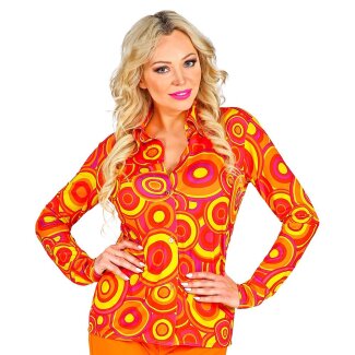 Bluse Bubbles 70er Jahre orange