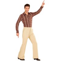 Hose 70er für Herren, beige
